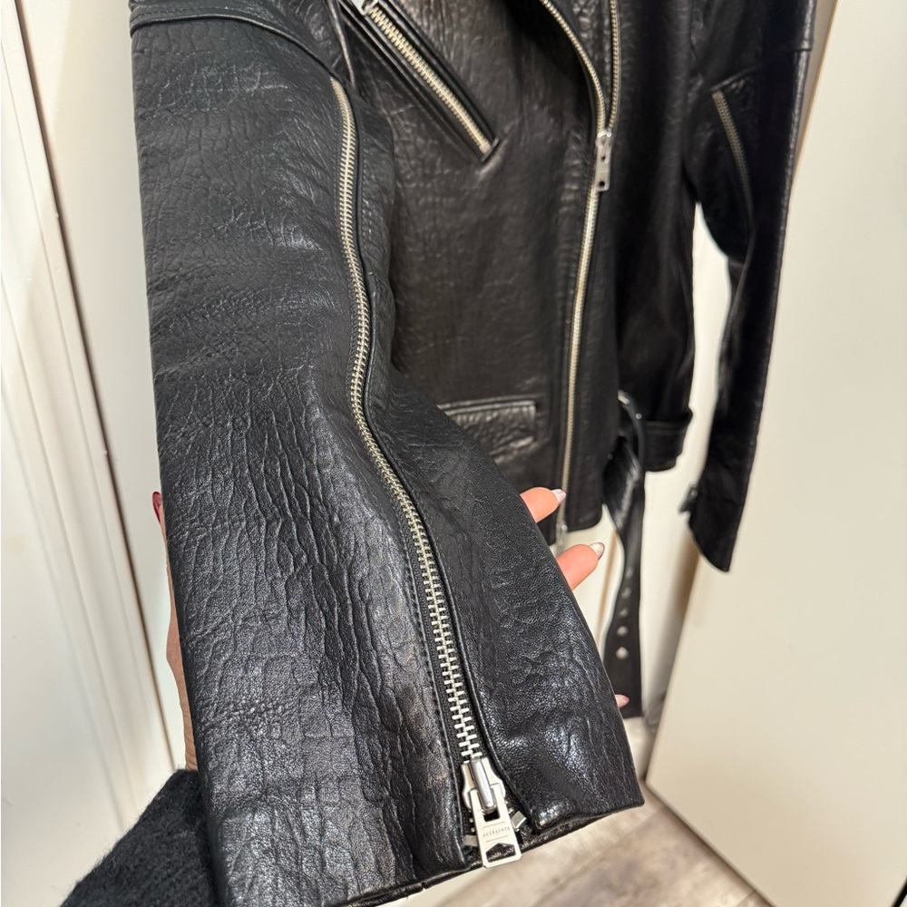 AllSaints Vendra women leather biker jacket - Picture 9 of 10